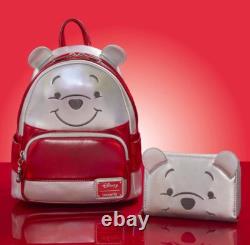 NWT LE Loungefly Winnie The Pooh Platinum Disney100 Cosplay Mini Backpack