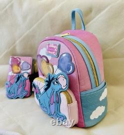 NWT Loungefly Disney Winnie the Pooh Eeyore Balloons Mini Backpack & Wallet Set