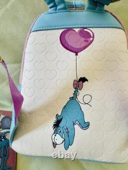 NWT Loungefly Disney Winnie the Pooh Eeyore Balloons Mini Backpack & Wallet Set