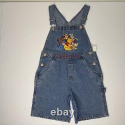 NWT VINTAGE WINNIE THE POOH DISNEY CATALOG STITCHED DENIM OVERALLS SIZE Kids 7/8