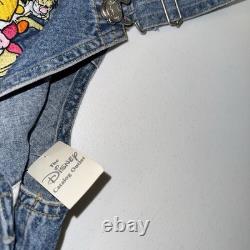 NWT VINTAGE WINNIE THE POOH DISNEY CATALOG STITCHED DENIM OVERALLS SIZE Kids 7/8