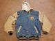 Nwt Vintage Disney Store Xl Winnie The Pooh Denim Varsity Jacket Coat Withhood Vtg