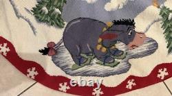NWT Vintage Disney Winnie the Pooh Needlepoint Christmas Tree Skirt RARE HTF