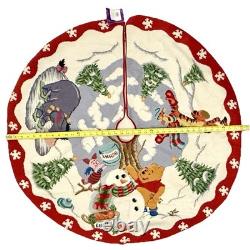 NWT Vintage Disney Winnie the Pooh Needlepoint Christmas Tree Skirt RARE HTF