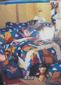 New Old Stock Winnie Pooh Full Sheet Set Friendship Cotton Blend Vintage Disney