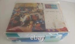 New Old Stock Winnie Pooh Full Sheet Set Friendship Cotton Blend Vintage Disney