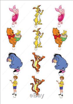 Novelty Winnie The Pooh Mix Edible Cake Cupcake Toppers Decorations Birthday Fun