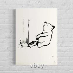 Numbered Edition BANKSY Winnie the Pooh Lithograph 42x59cm Wall Art