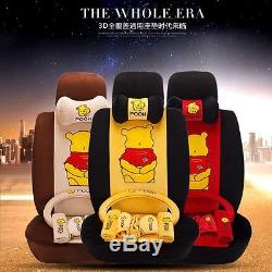 ON SALE# NEW Winnie the Pooh Car Seat Covers Accessories Set 18PCS 3 Colors