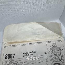 Original 1965 RARE Winnie The Pooh Plush Sewing Pattern McCall 8087 Tigger UNCUT