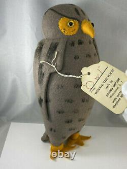 Owl withTag Agnes Brush Winnie the Pooh Stuffed Plush Animal Disney Antique Doll