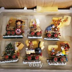 PIGLET HOLIDAY EXPRESS Danbury Mint Disney 6 Pc Winnie the Pooh Christmas Train