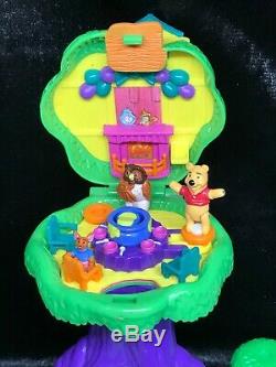 POLLY POCKET Winnie The Pooh 100 Acre Wood Play Set All 10 Figures