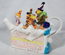 Paul Cardew Disney Showcase Winnie The Pooh Birthday Cake Teapot + Eeyore Figure