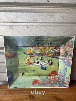 Peter Ellenshaw Goebel Winnie The Pooh Seasons Dish Summer Grand Afternoon 14x12