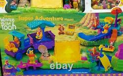 Pooh Campground Super Adventure Slide, Light Up Tent, 10 Figures NIB Collectible