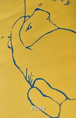 Pooh, How Sweet To Be A Cloud, Vintage Silkscreen Print Winnie The Pooh