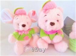 Pooh & Roo Eeyore Piglet Plush Keychain Sakura 2021 Disney Store Japan In Hand