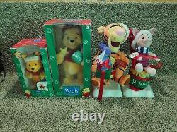 Pooh, Tigger, Piglet Telco Animated Motion-ettes Christmas Display Figure LOT