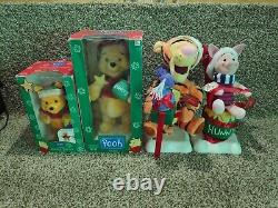 Pooh, Tigger, Piglet Telco Animated Motion-ettes Christmas Display Figure LOT