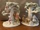 Pooh's Picnic Candlesticks Fine Ivory China 2004 Disney Lenox Brand