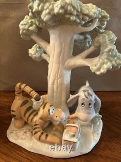 Pooh's Picnic Candlesticks Fine Ivory China 2004 Disney Lenox Brand