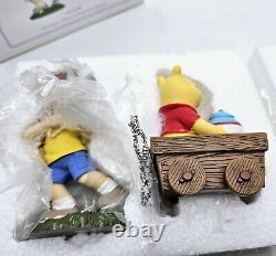 Precious Moments Disney Winnie The Pooh Birthday Train Figurine in Box