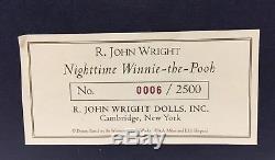 R John Wright Doll Nighttime Winnie-the-Pooh, 1998, Limited Edition 006/ 2500