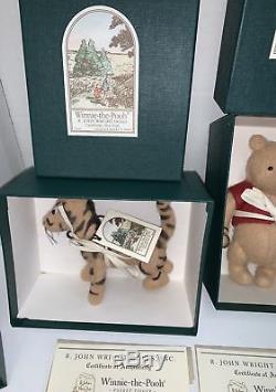 R. John Wright Dolls Winnie The Pooh Collection Pocket Complete Set New COAs