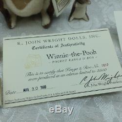R. John Wright Pocket Kanga & Roo Doll Winnie the Pooh Original Box COA
