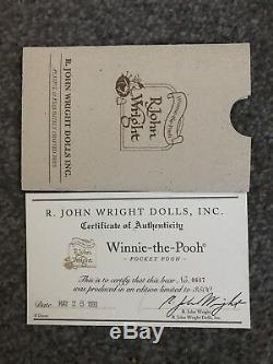 R. John Wright Pocket Pooh Winnie the Pooh Doll Limited Edition MIB WithCOA NR