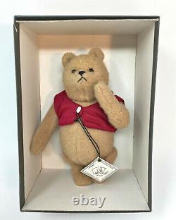 R. John Wright Vintage 8 WINNIE THE POOH Mohair Plush In Box with Hang Tag