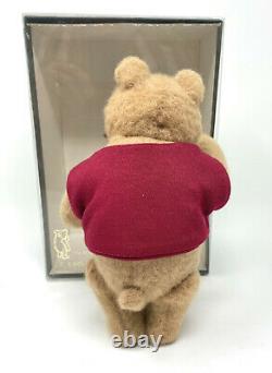 R. John Wright Vintage 8 WINNIE THE POOH Mohair Plush In Box with Hang Tag