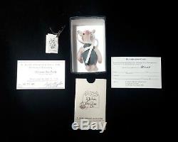 R John Wright pocket piglet withautographed booklet Winnie the Pooh 3 MINI DOLL