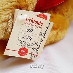 RARE 12 HERMANN 2003 DISNEY CONVENTION Winnie the Pooh bear 10/100 jointed