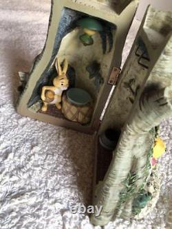 RARE Disney Classic Pooh Winnie the Pooh Keychain Box Rabbit's House Figurine