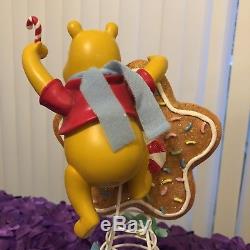 RARE! Disney Porcelain WINNIE THE POOH Gingerbread STAR Christmas Tree Topper