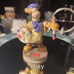 RARE Disney Tigger Artist Painter Winnie The Pooh Works Figurine Beret Hat