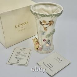 RARE Lenox Disney Pooh Collection Most Adventurous Day Vase 24k Gold Accent MINT