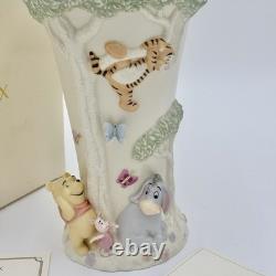 RARE Lenox Disney Pooh Collection Most Adventurous Day Vase 24k Gold Accent MINT