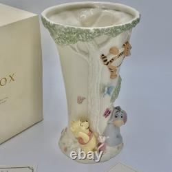 RARE Lenox Disney Pooh Collection Most Adventurous Day Vase 24k Gold Accent MINT
