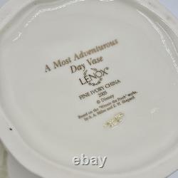 RARE Lenox Disney Pooh Collection Most Adventurous Day Vase 24k Gold Accent MINT