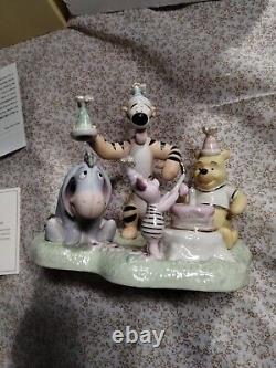 RARE! Pooh's very special birthday lenox figurine