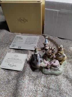 RARE! Pooh's very special birthday lenox figurine