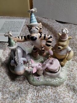 RARE! Pooh's very special birthday lenox figurine