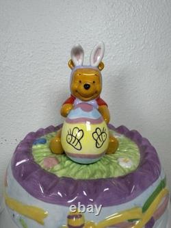RARE RETIRED DISNEY Winnie The POOH POOHRADE 1999 Easter Theme Cookie Jar