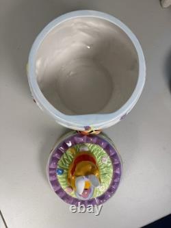 RARE RETIRED DISNEY Winnie The POOH POOHRADE 1999 Easter Theme Cookie Jar