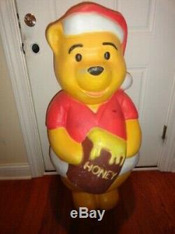 RARE Vintage 43 Christmas Winnie the Pooh Blow Mold Union Products Figure
