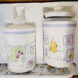 RARE Vtg Disney Winnie The Pooh Squeaky Clean Bathroom Set Of 4 Eeyore Piglet