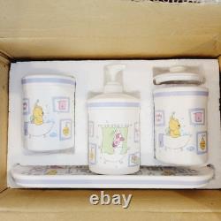 RARE Vtg Disney Winnie The Pooh Squeaky Clean Bathroom Set Of 4 Eeyore Piglet